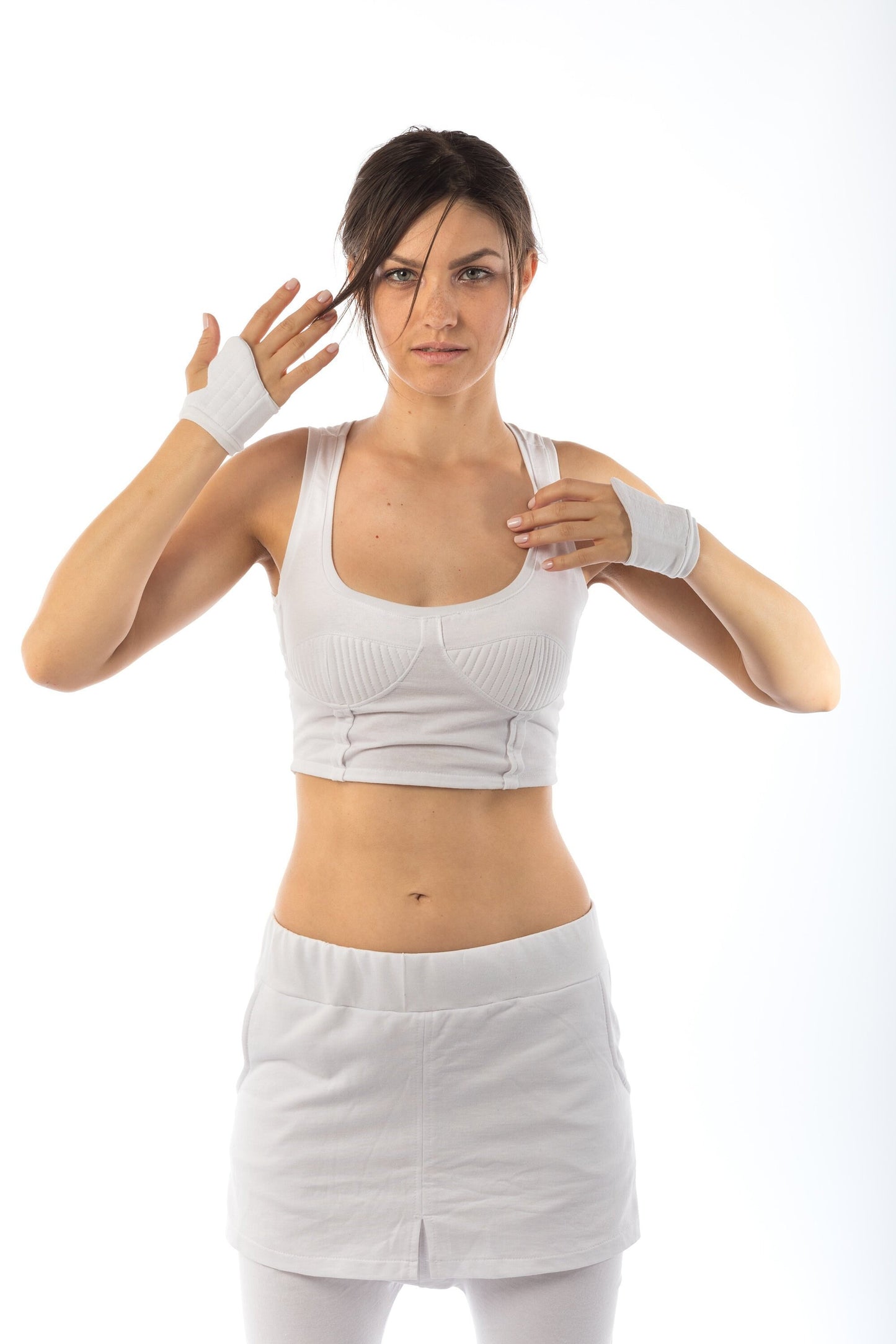 Sleeveless Biker Crop Top