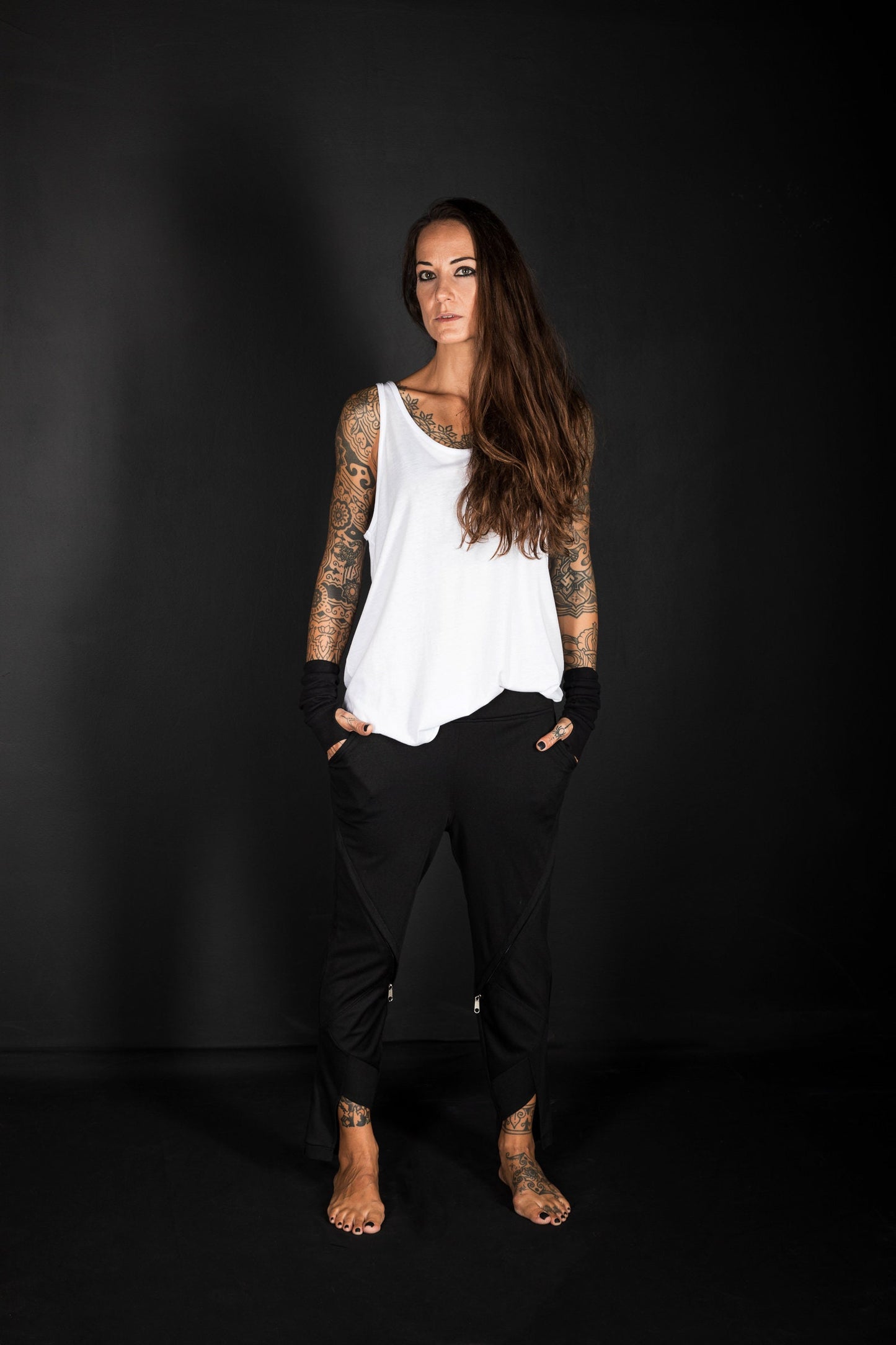 Urban Side Zip Elastic Relaxed Pants