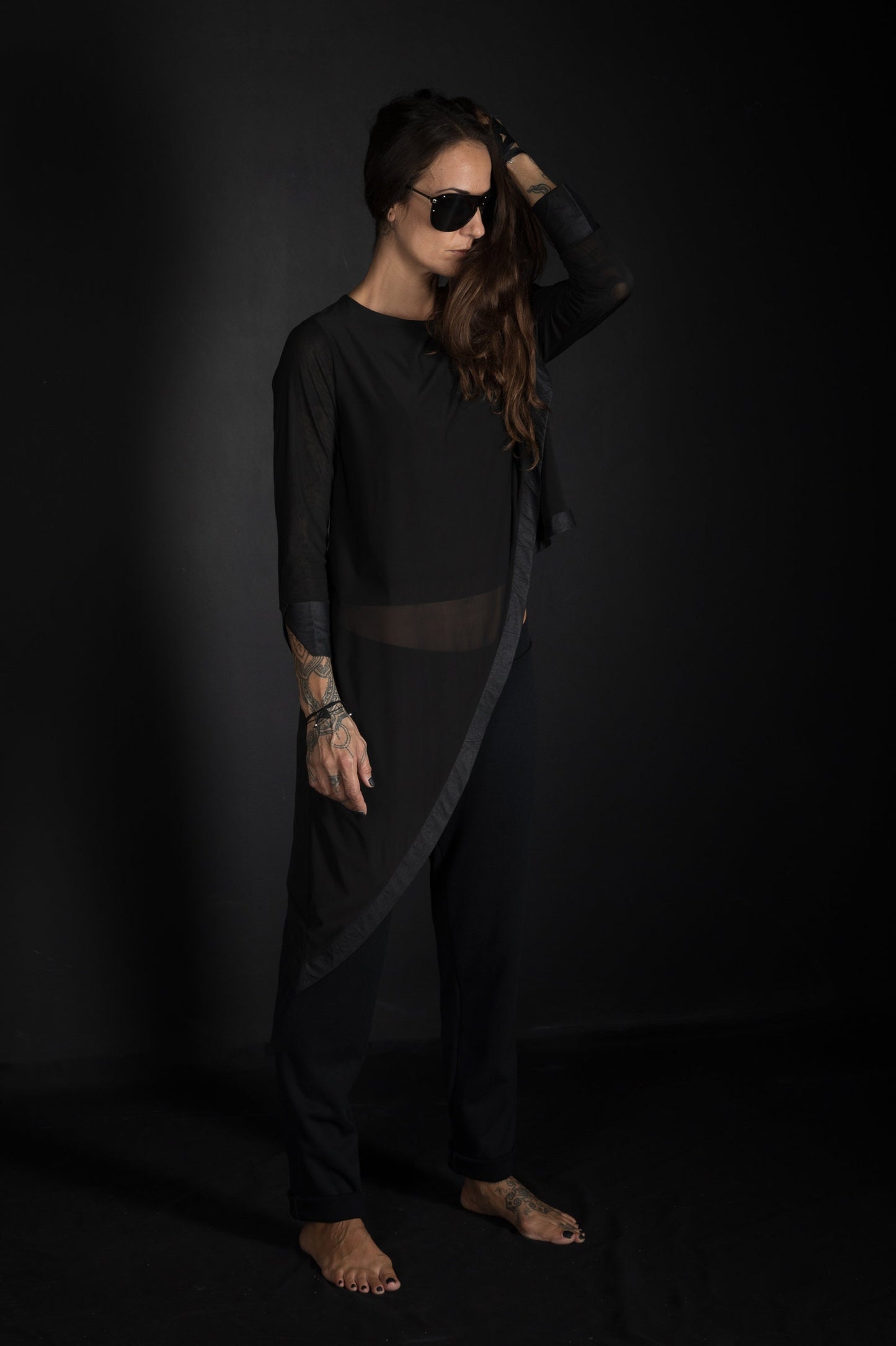 Basic Elastic Waist Back Pockets Pants