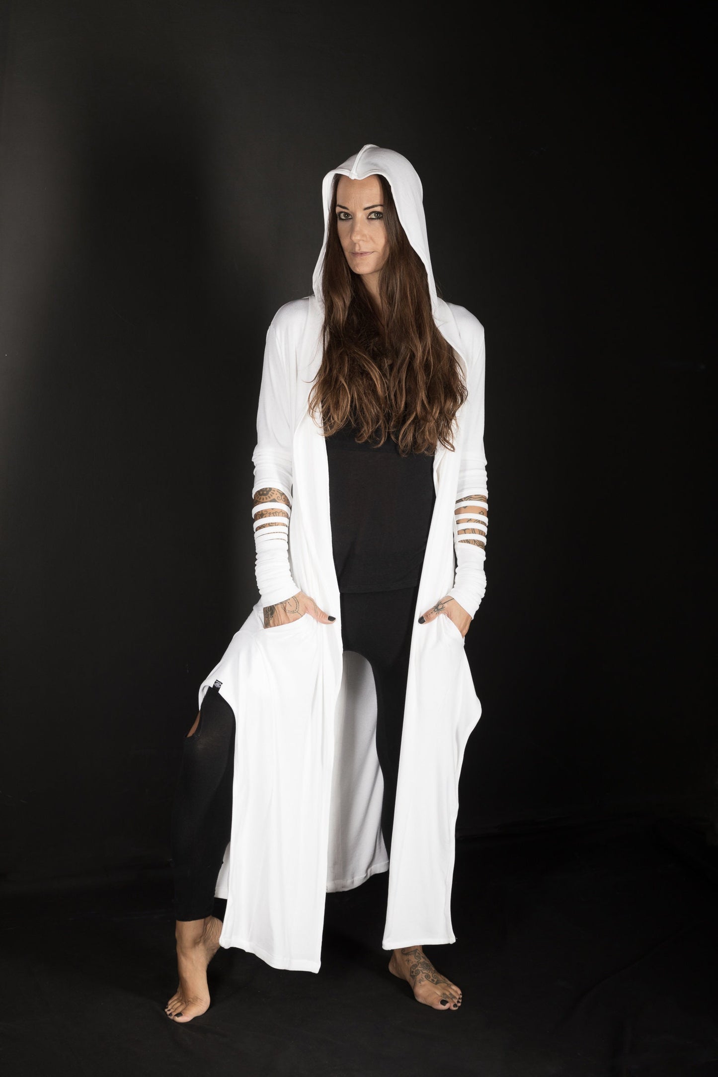 Women's Hooded Asymmetric Cardigan
