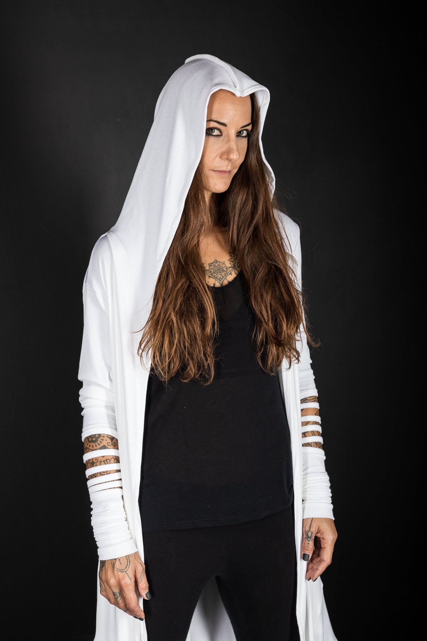 Women's Hooded Asymmetric Cardigan