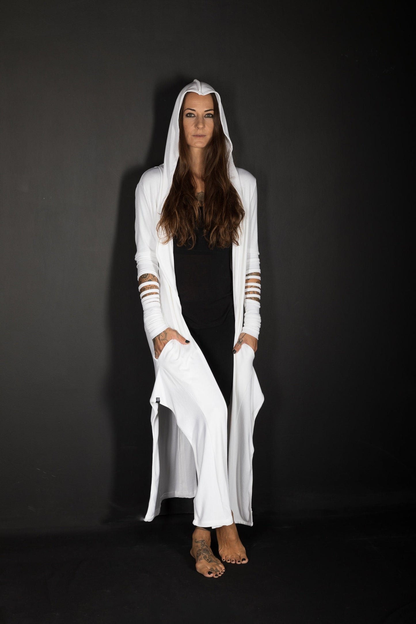 Women's Hooded Asymmetric Cardigan