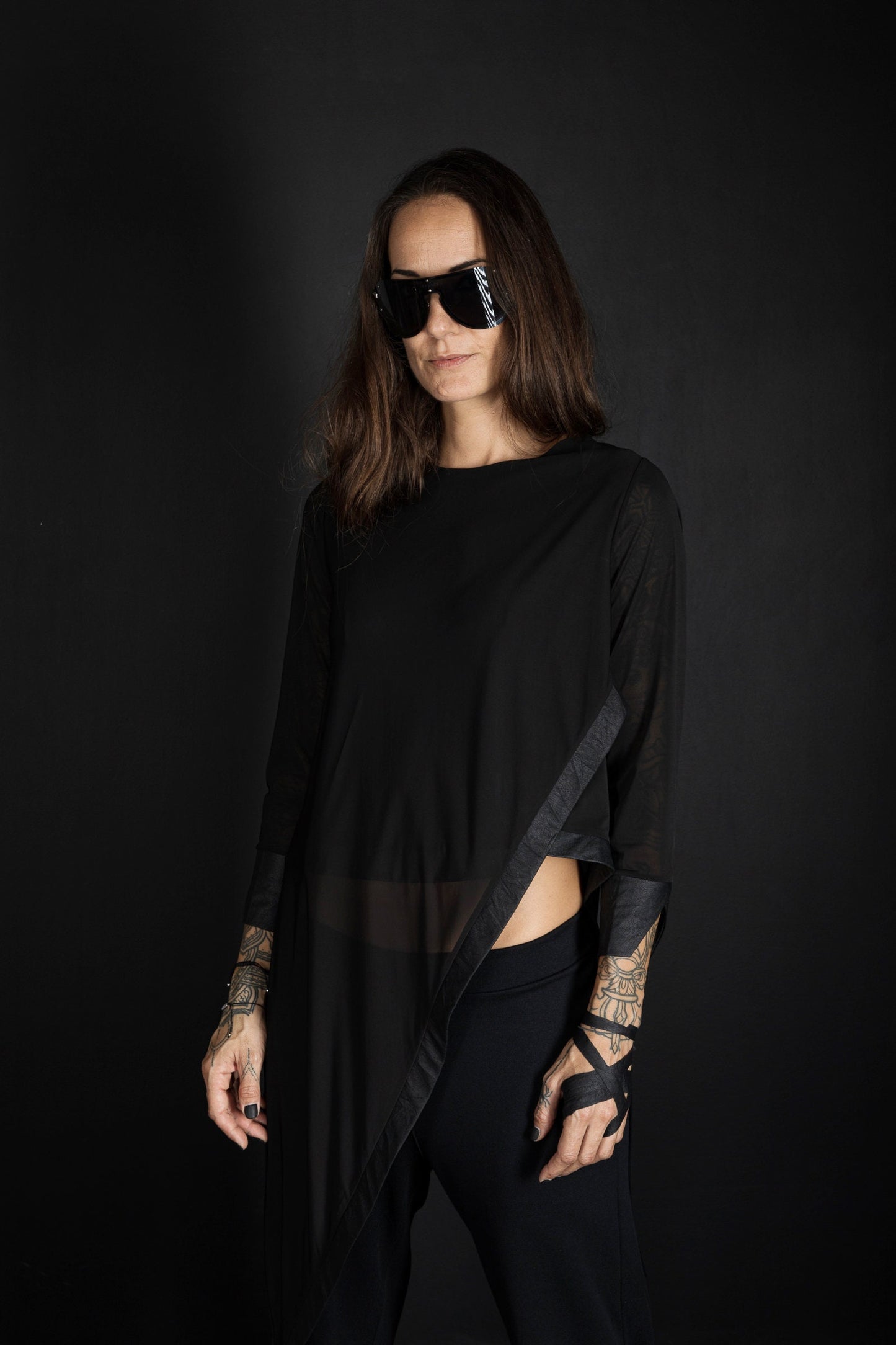 Asymmetric See Through Top