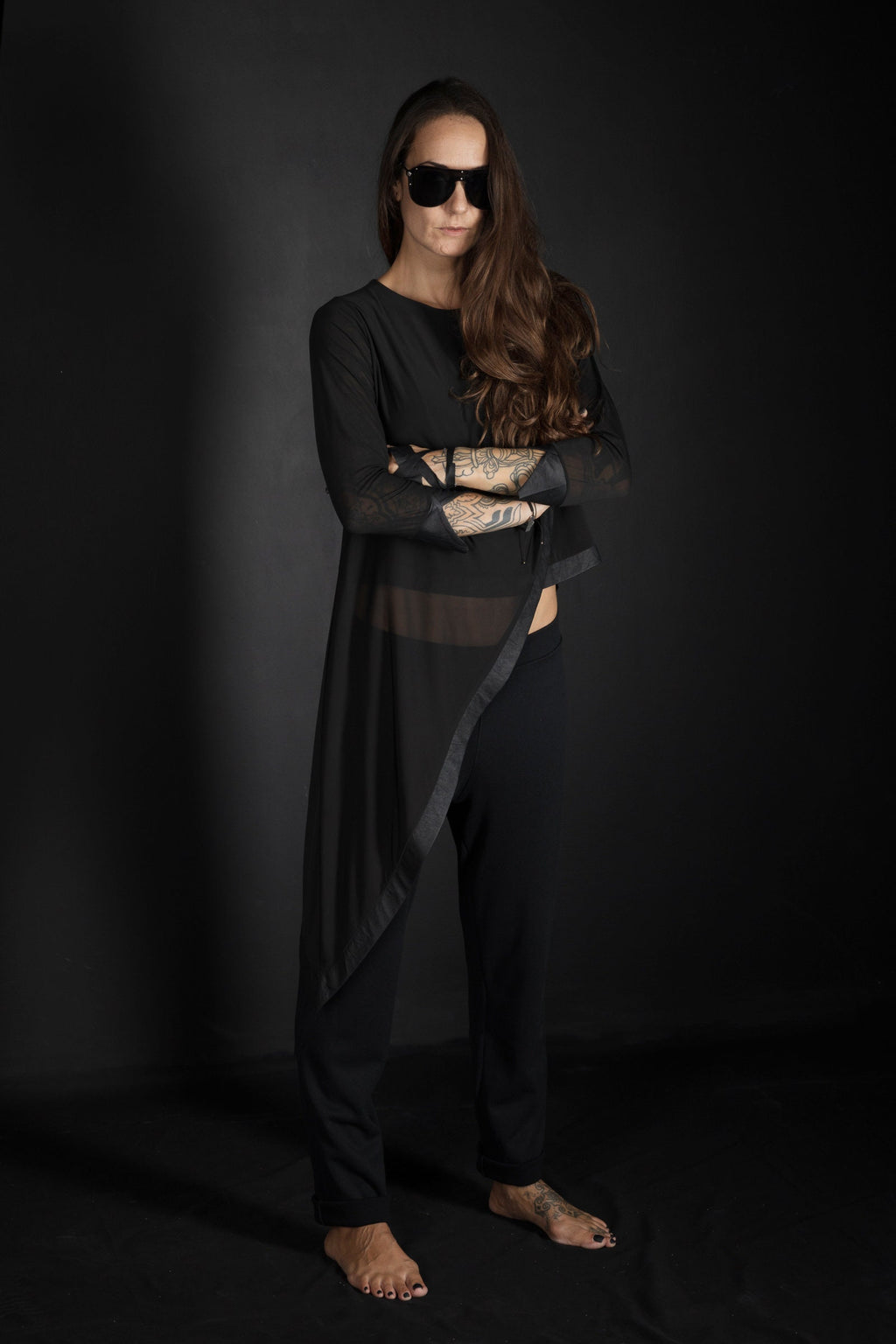 Basic Elastic Waist Back Pockets Pants