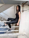 Urban Fake Leather Hem Relaxed Pants