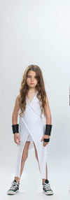 Girl's Asymmetric Tunic Top / Sleeveless Little Girl Long Vest / Girls' Tunic Top