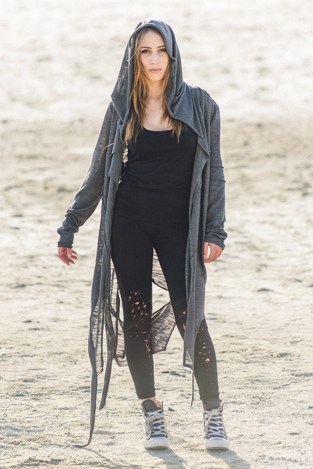 Women's Cotton Pixie Hooded Cardigan