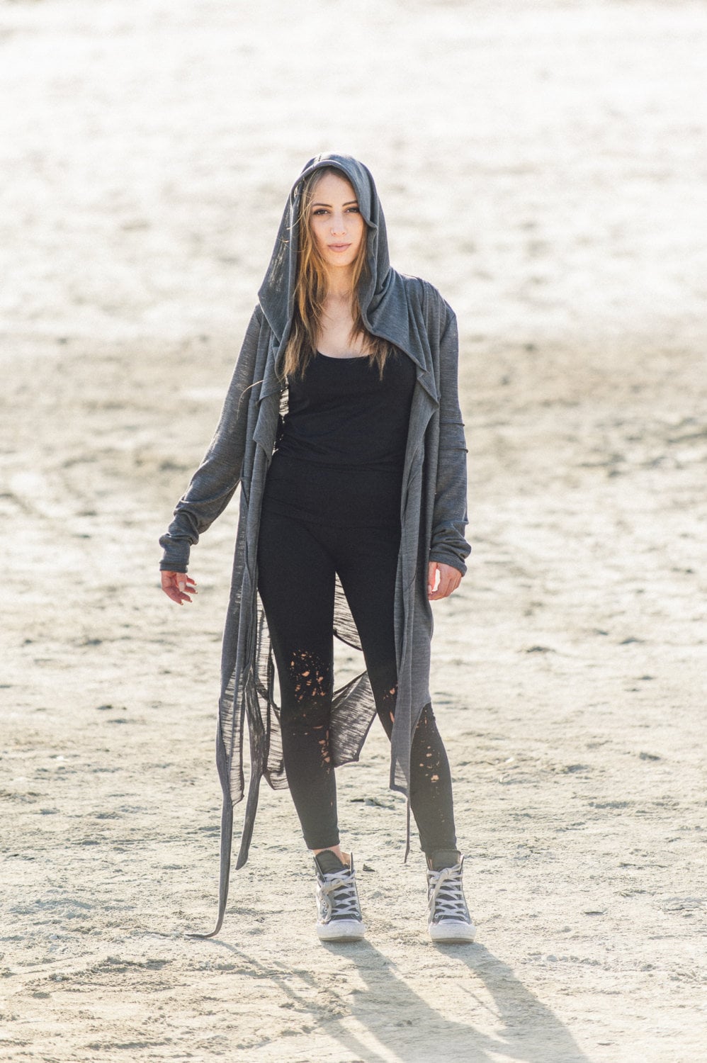 Women's Cotton Pixie Hooded Cardigan