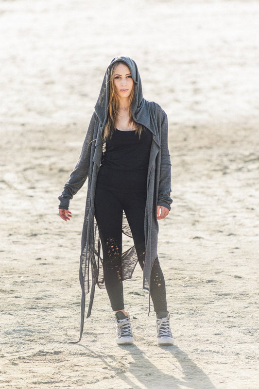 Women's Cotton Pixie Hooded Cardigan