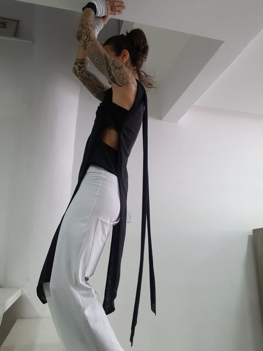 Women's Asymmetric Multifunctional Cotton Lycra Top