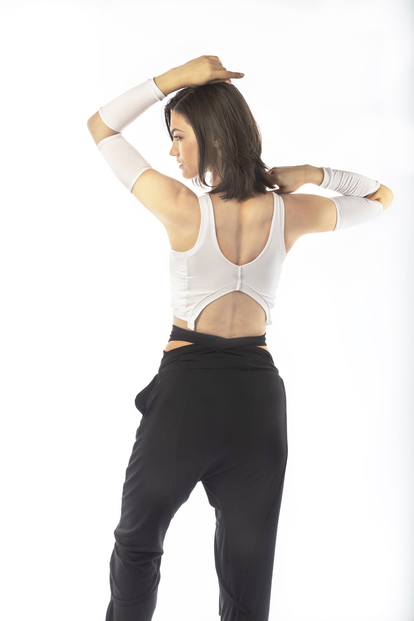 Women's White Fitted Crop Top