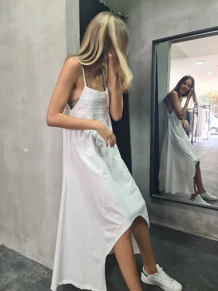 Asymmetrical Hemline Long Dress