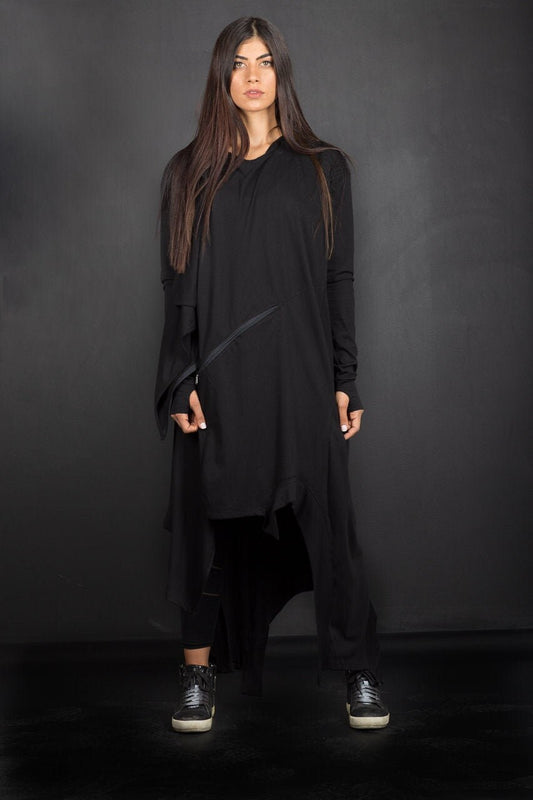 Asymmetric Cotton Cyberpunk Jacket