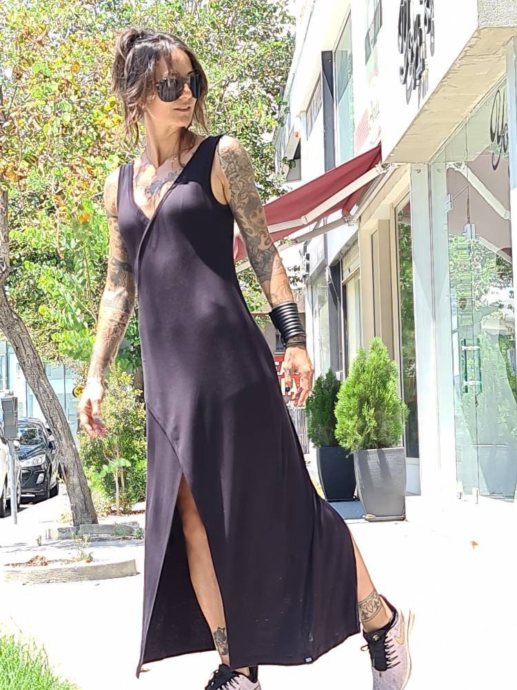 V-Neck Asymmetric Wrap Dress