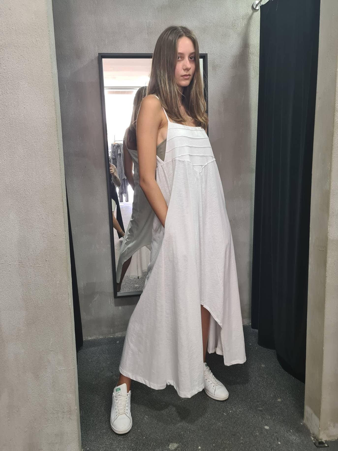 Asymmetrical Hemline Long Dress