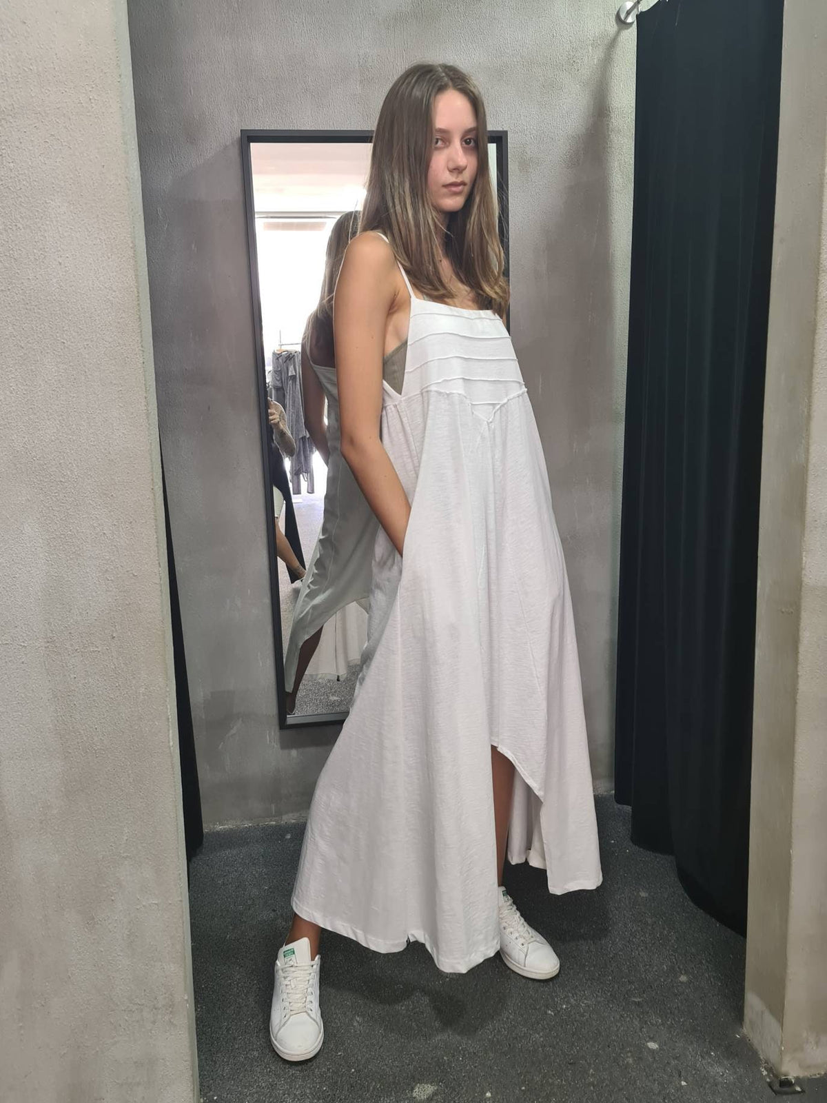 Asymmetrical Hemline Long Dress