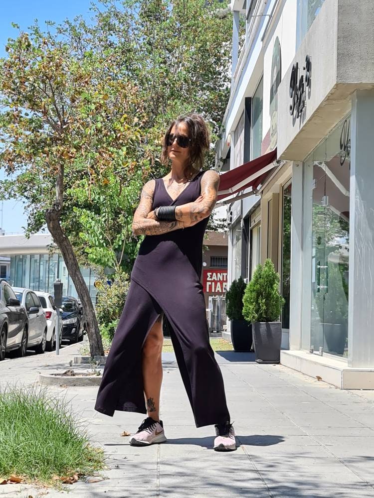 V-Neck Asymmetric Wrap Dress