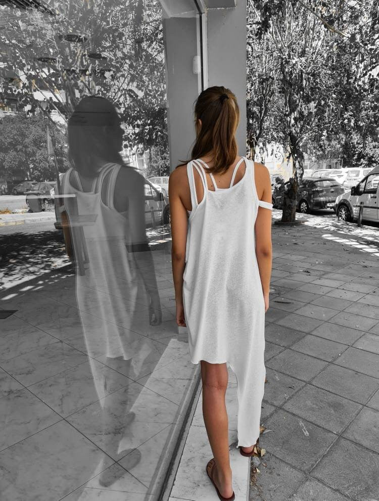 Asymmetric Sleeveless Edgy Tunic Top