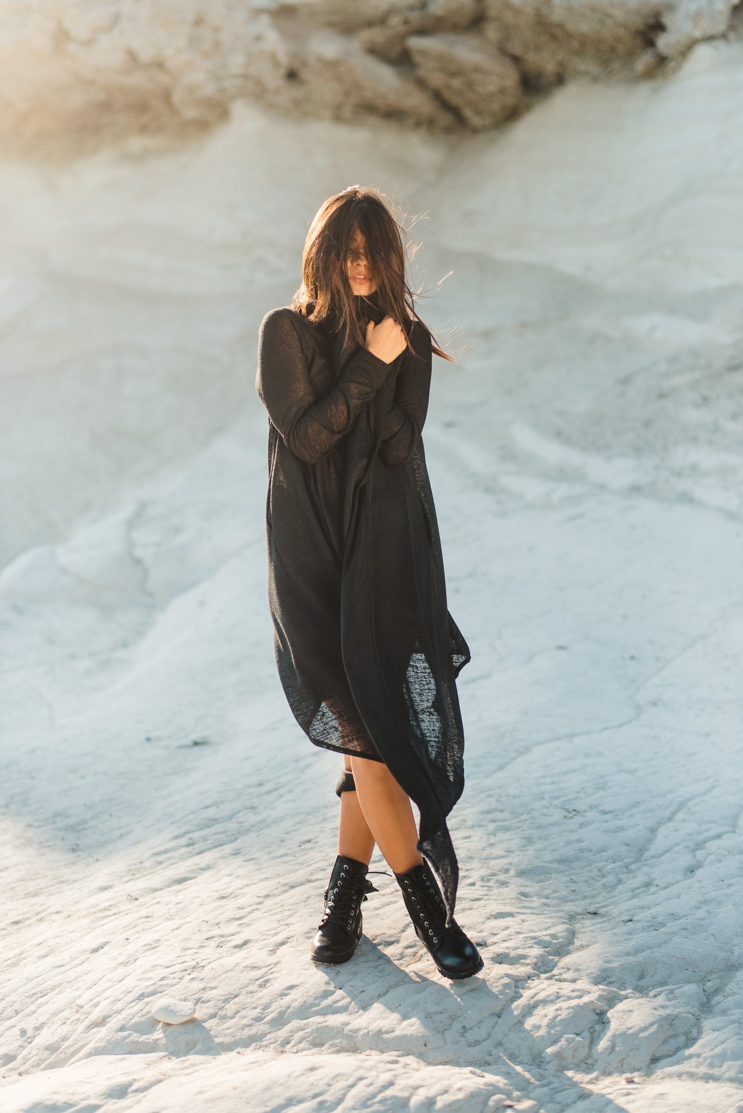 Women's Hooded Asymmetric Cardigan