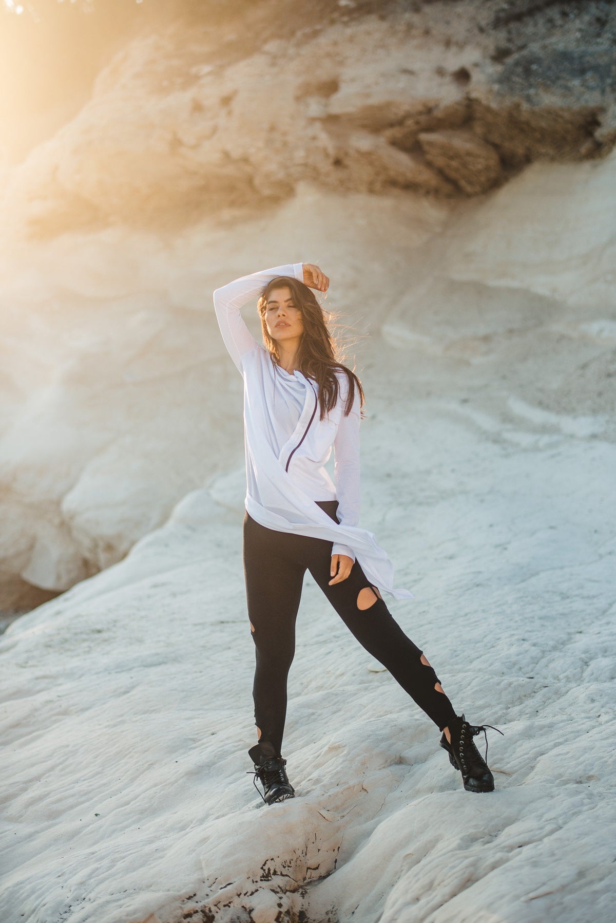 Cotton Ripped Leggings