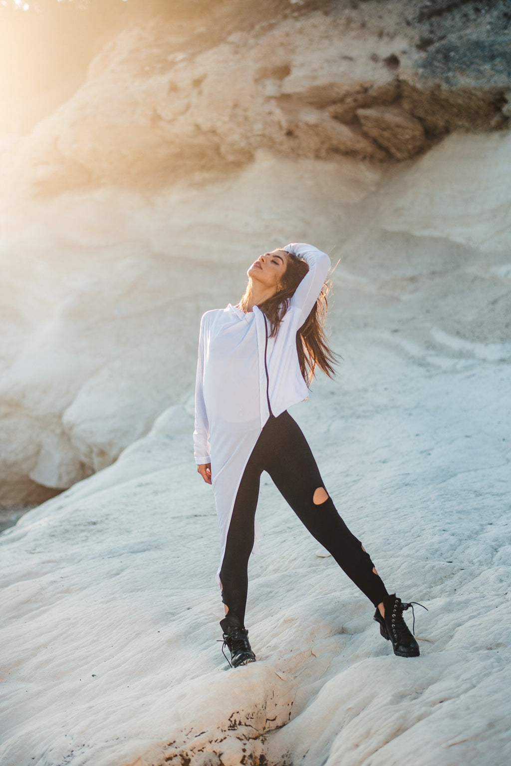 Cotton Ripped Leggings