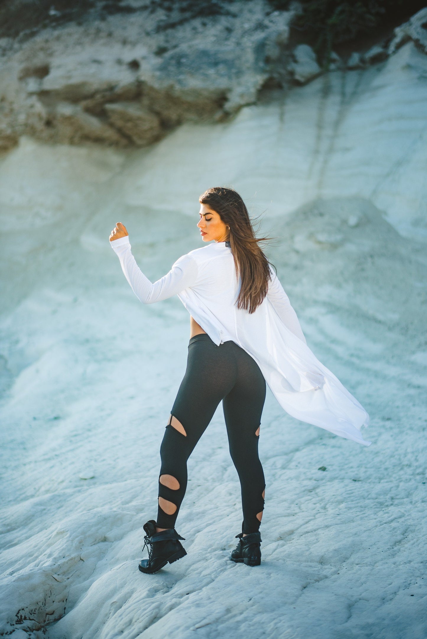 Cotton Ripped Leggings