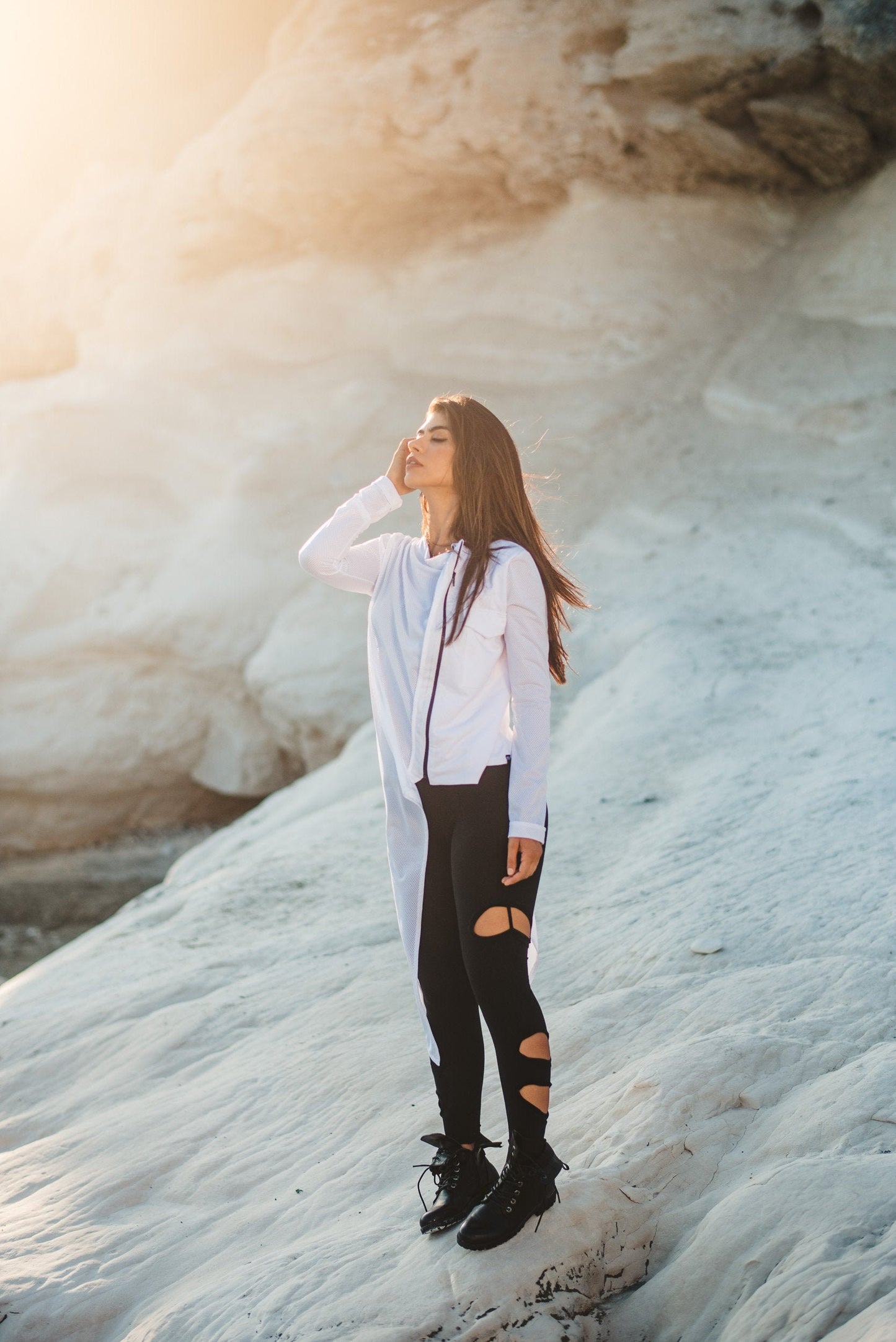 Cotton Ripped Leggings