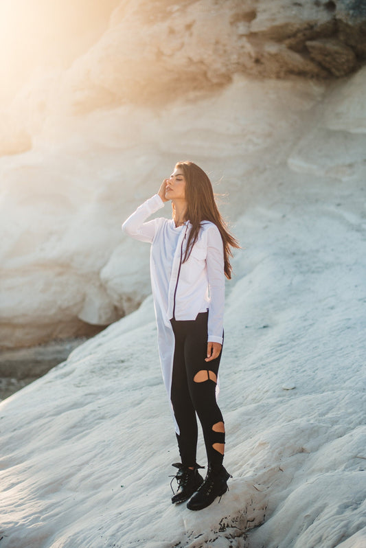 Cotton Ripped Leggings
