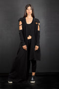 Black Futuristic Asymmetric Jacket