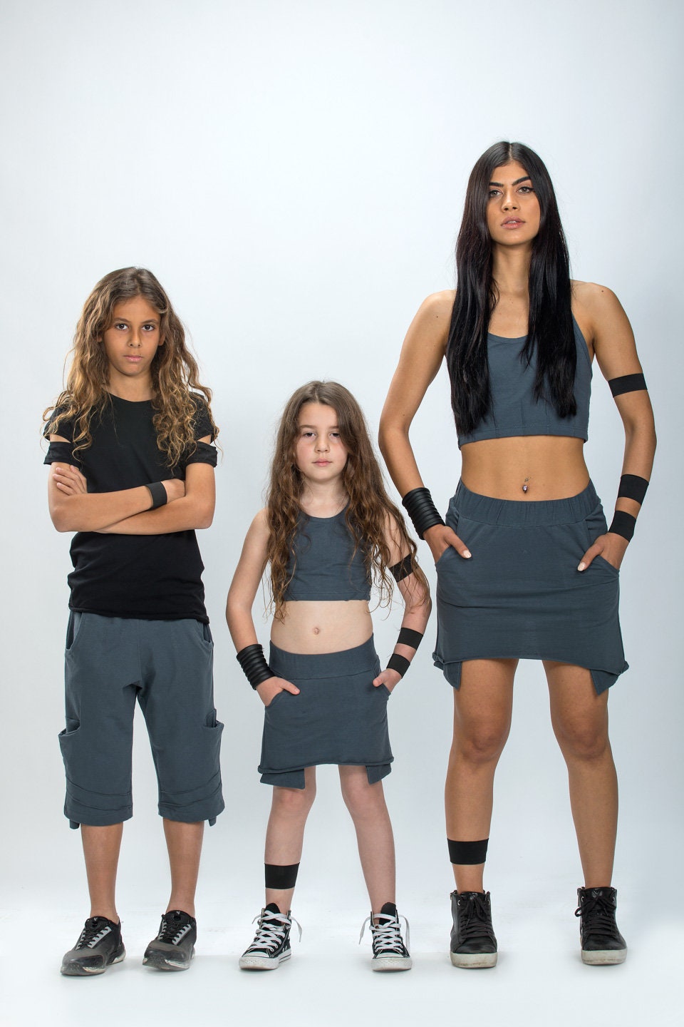 Asymmetric Cotton Mini Skirt