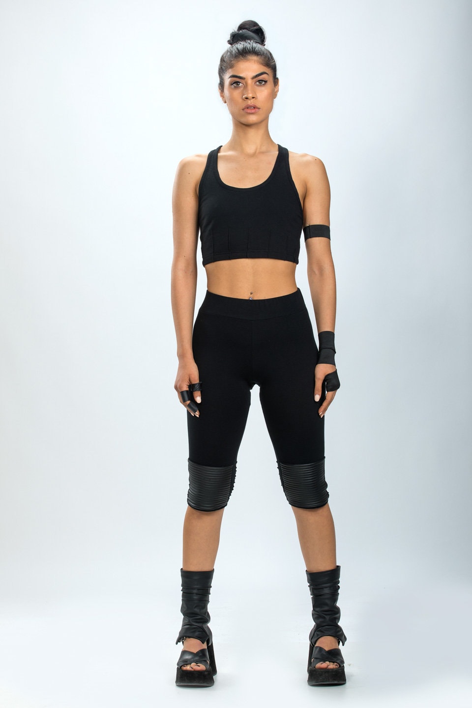 Ripped Capri Leggings