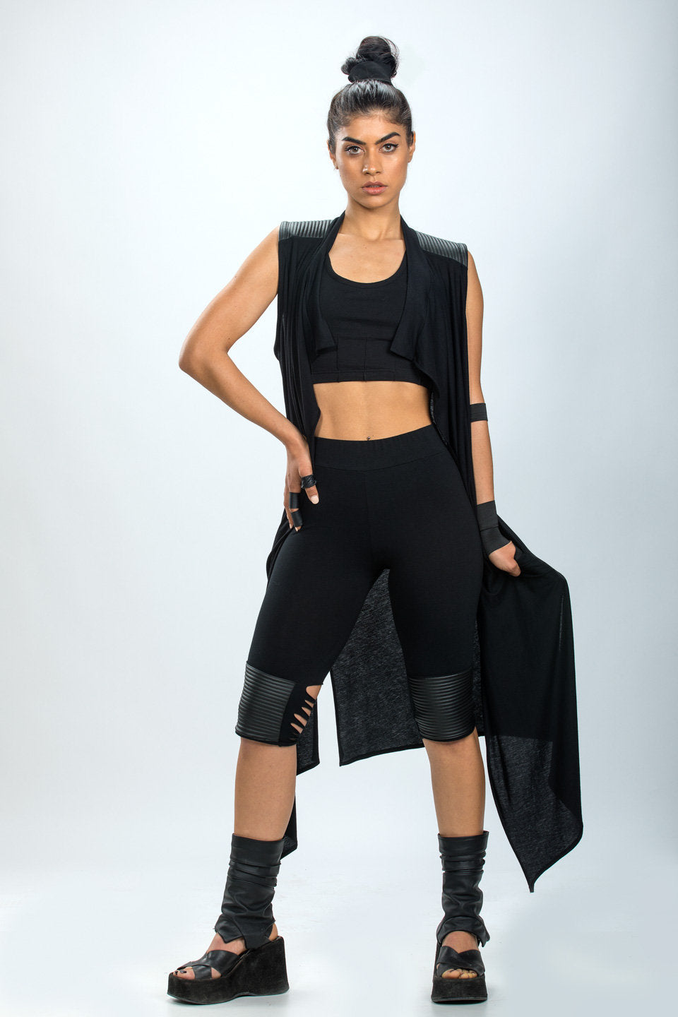 Ripped Capri Leggings