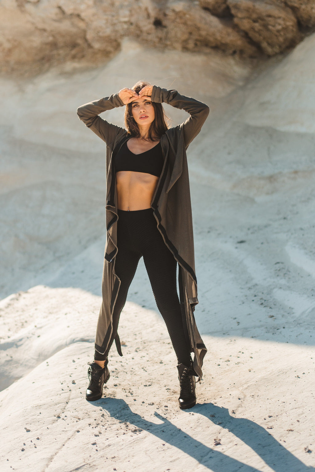 Post Apocalyptic Hooded Asymmetric Cardigan