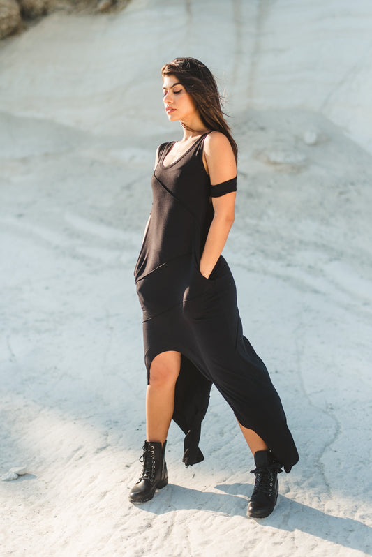 Asymmetric Sleeveless Dress