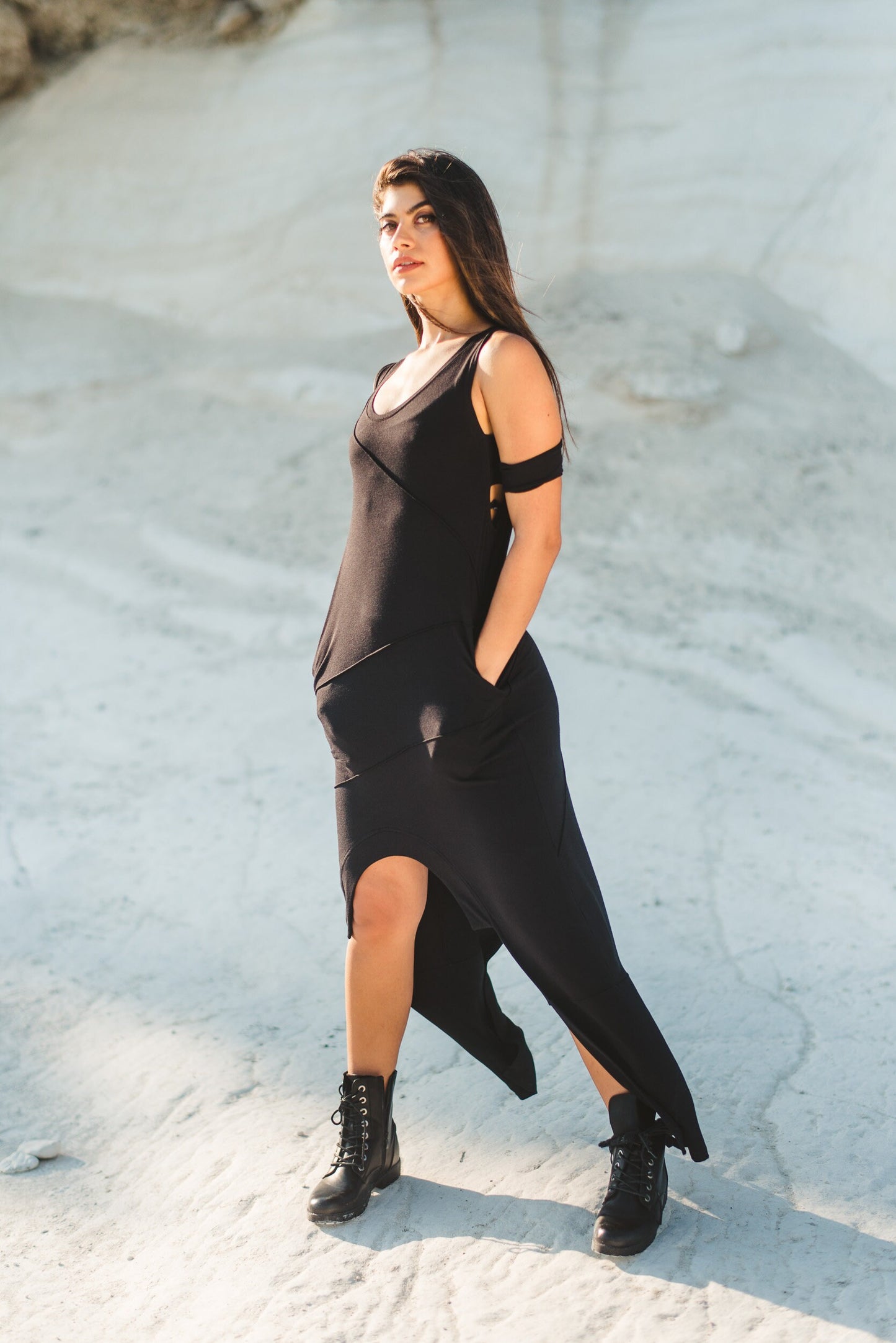 Asymmetric Sleeveless Dress