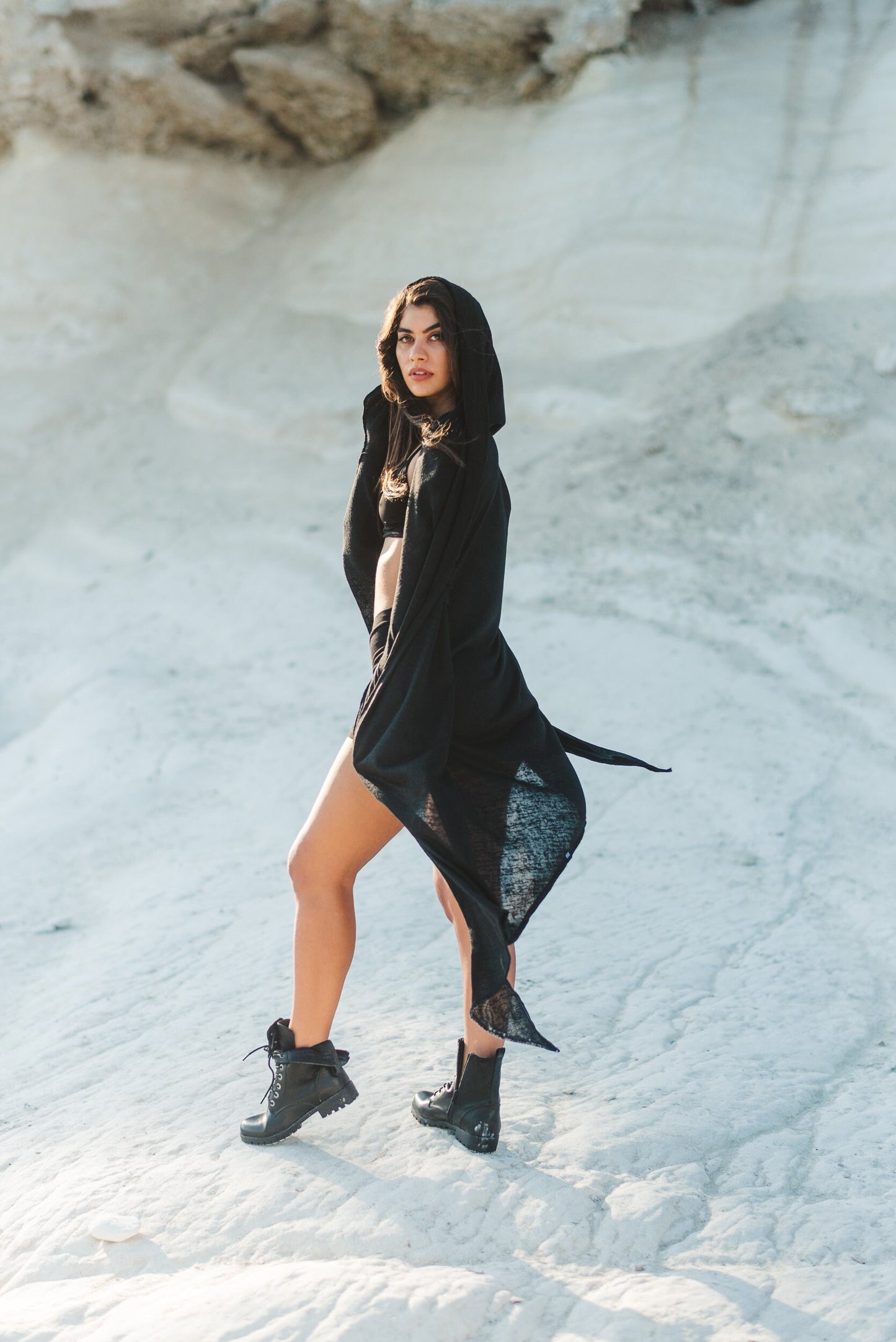 Women's Hooded Asymmetric Cardigan