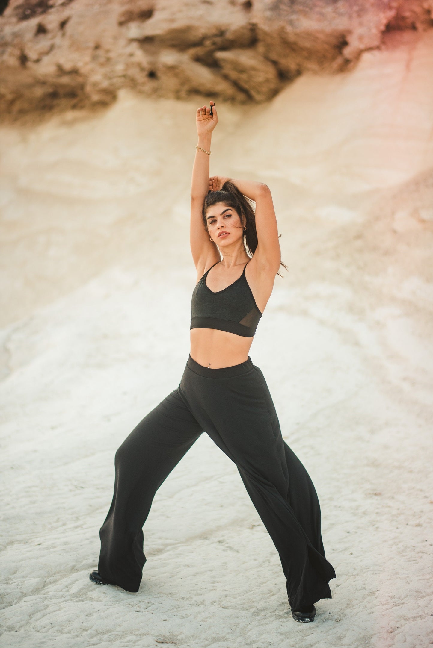 Wide Pants With Skirt