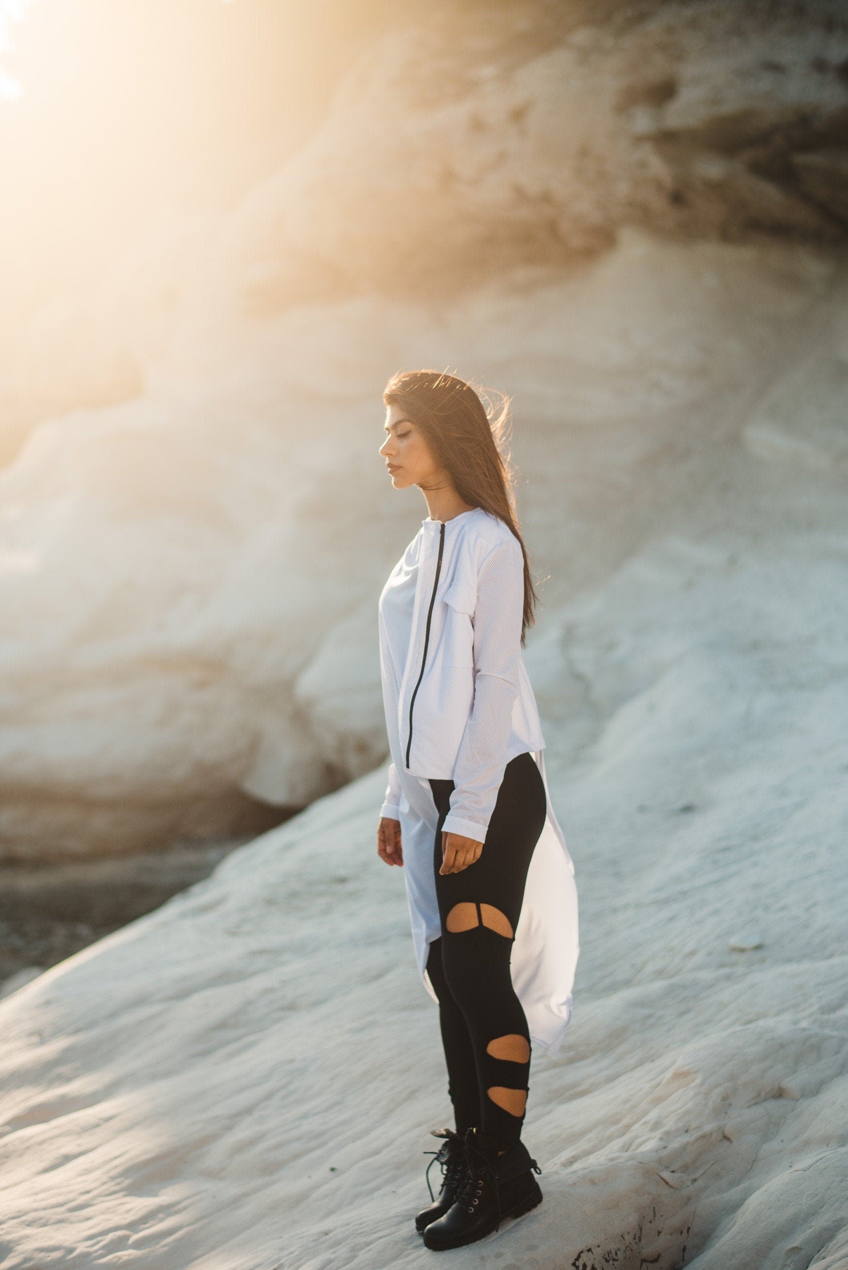 Cotton Ripped Leggings