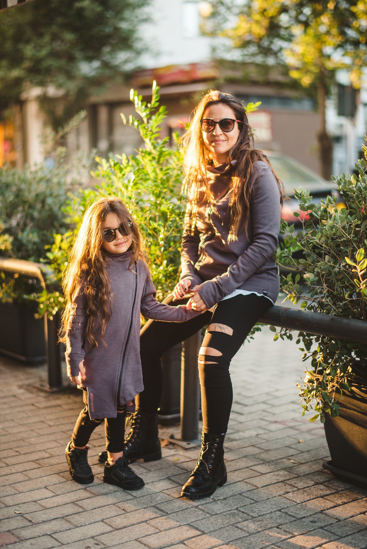 Kids Hooded Asymmetric Zip Sweater