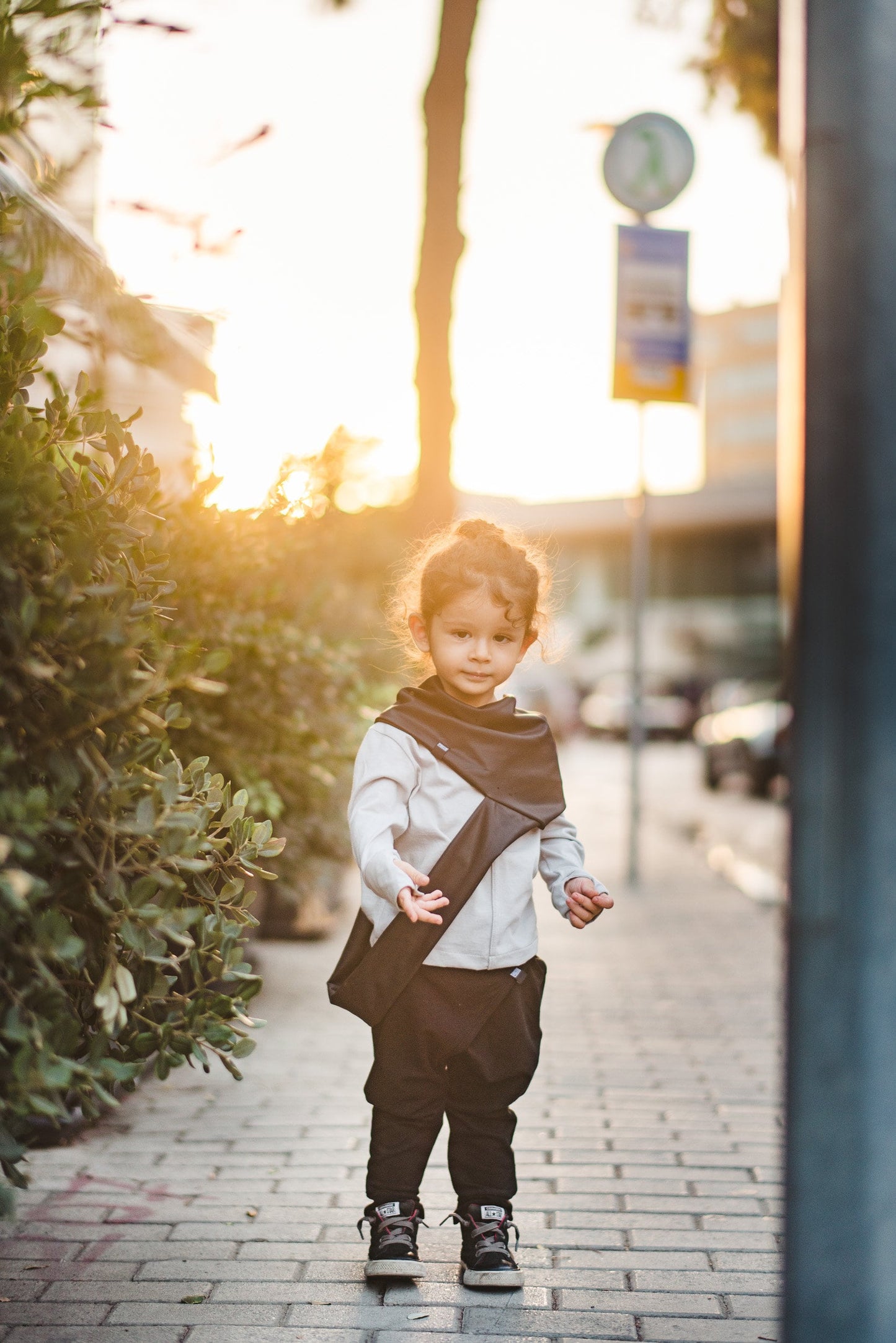 Kids Pleated Drop Crotch Pants