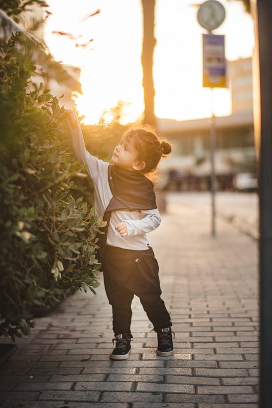 Kids Pleated Drop Crotch Pants