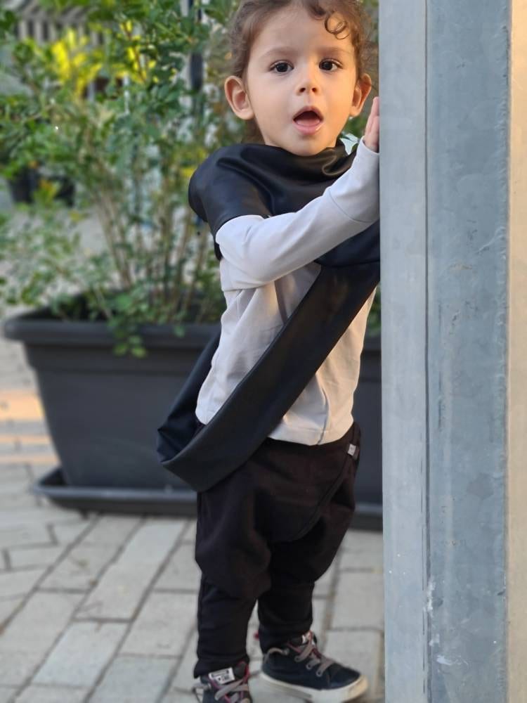 Kids Pleated Drop Crotch Pants