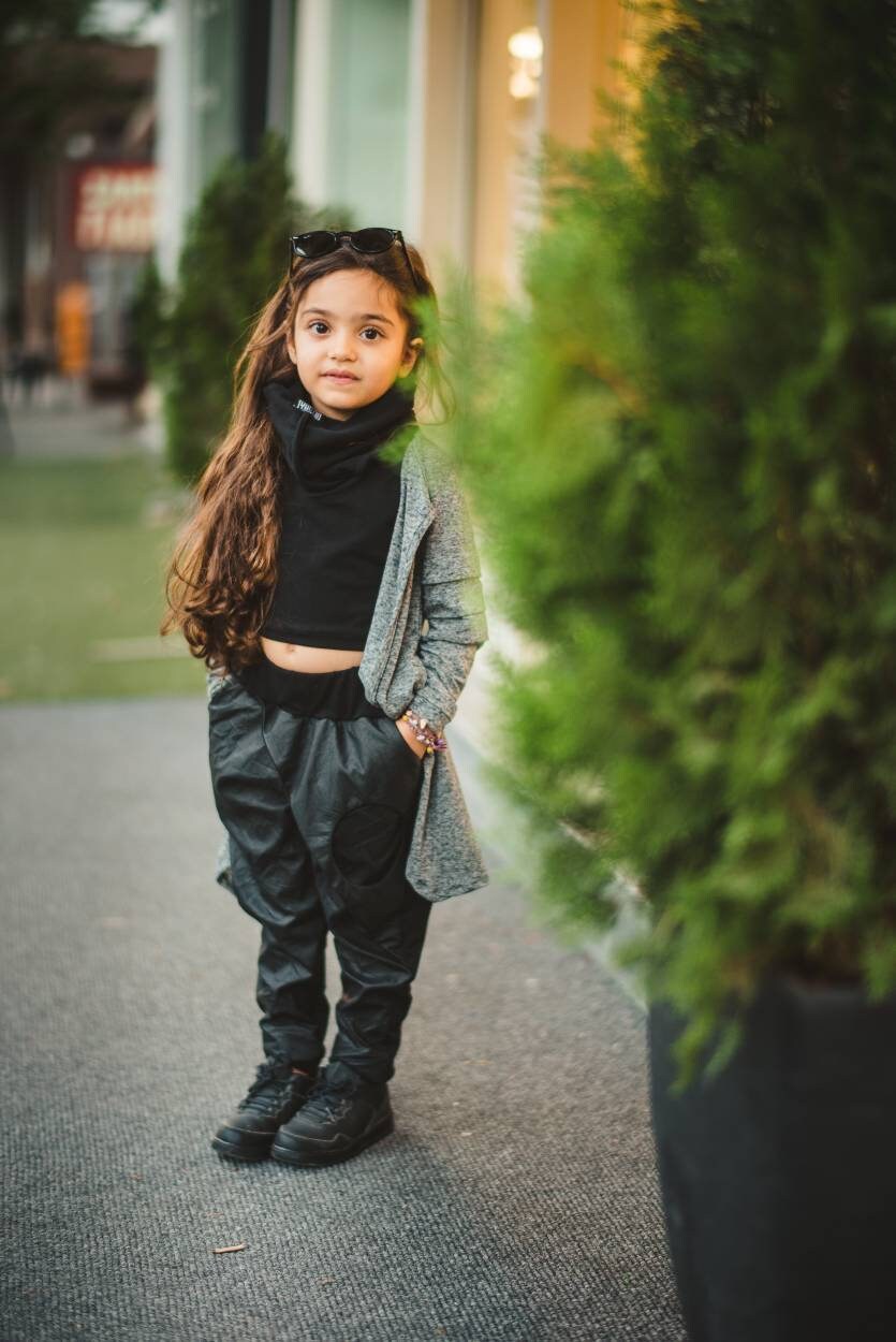 Girls Asymmetric Long Cardigan / Girls Edgy Open Front Cardigan