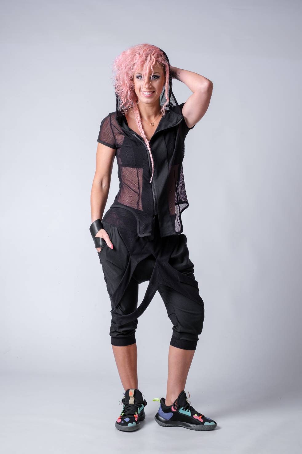 Cyberpunk Capri Pants, Drop Crotch