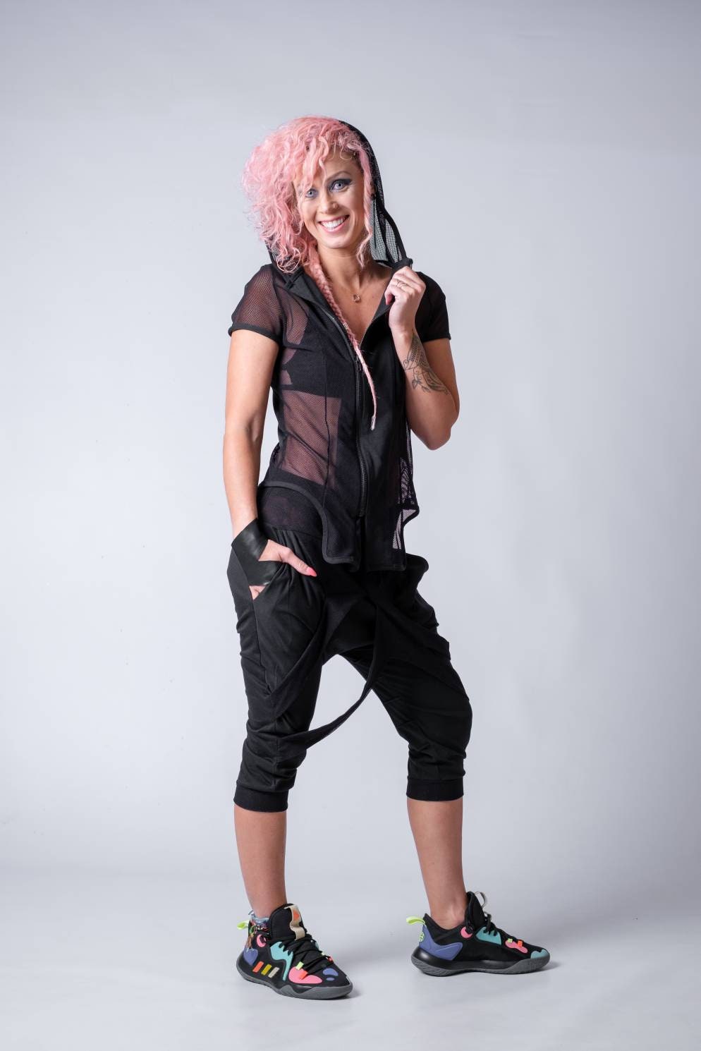 Cyberpunk Capri Pants, Drop Crotch