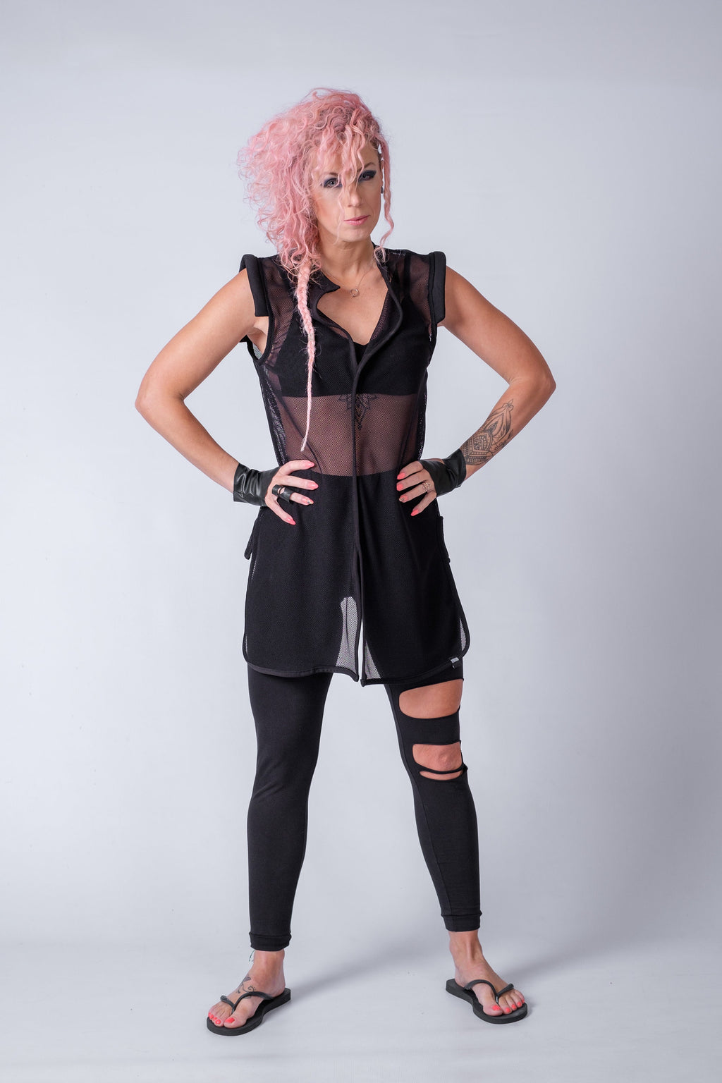 Black Mesh Top
