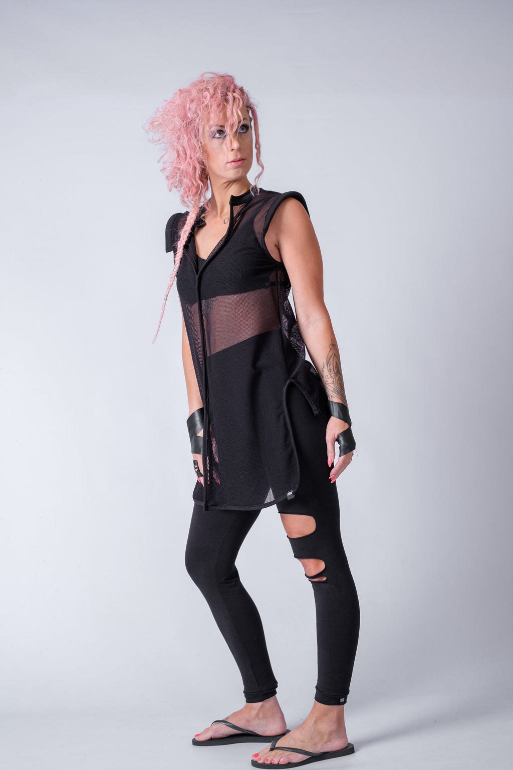 Black Mesh Top