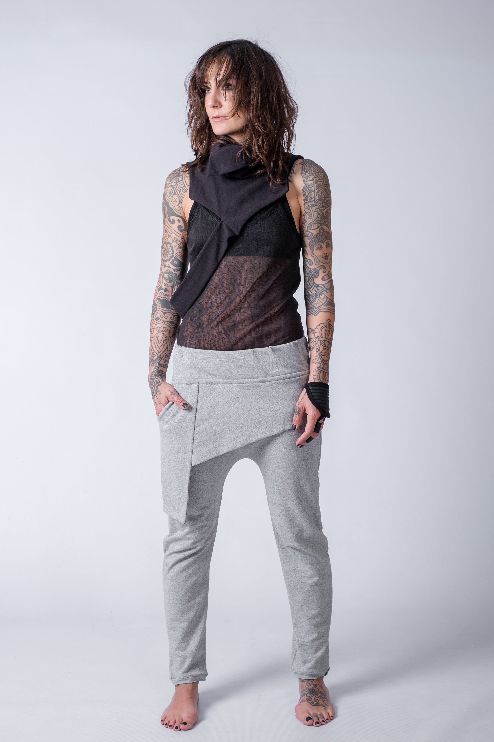 Drop Crotch Cargo Pants