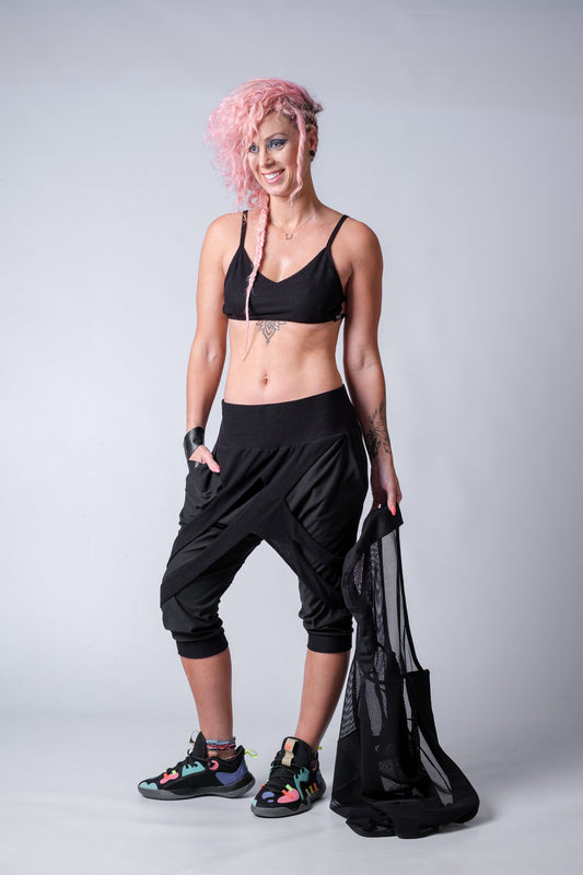 Women's Backless Stretchy Cotton & Athletic Jersey Crop Top