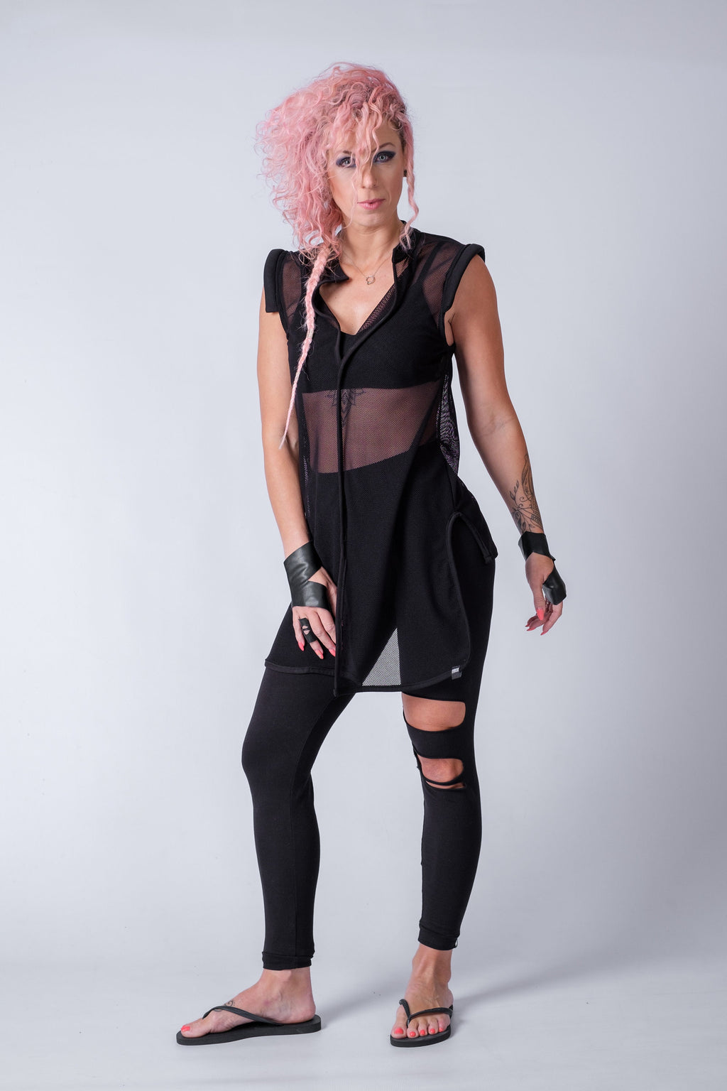 Black Mesh Top